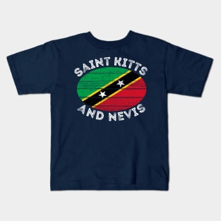 Saint Kitts and Nevis Roots Flag Kids T-Shirt